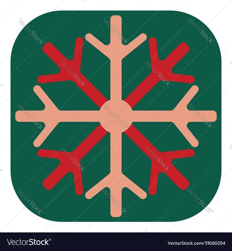 Red snowflake on a white background Royalty Free Vector