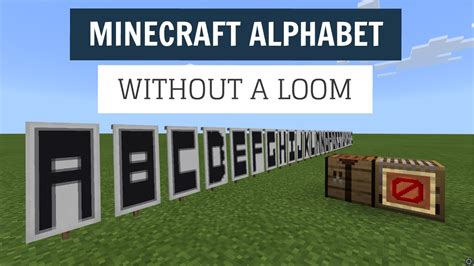 Minecraft: Banner Alphabet | Without A Loom! - YouTube