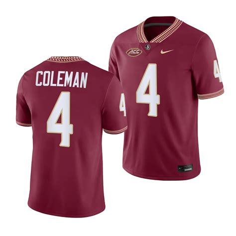 Florida State Seminoles Keon Coleman NIL Football Jersey #4 Garnet 2023 ...