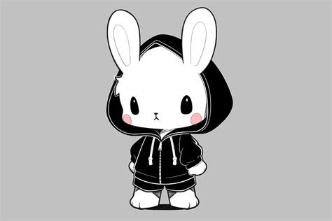 Cute Anime Manga Cool Kawaii Bunny Clipa Graphic by DenizDigital · Creative Fabrica