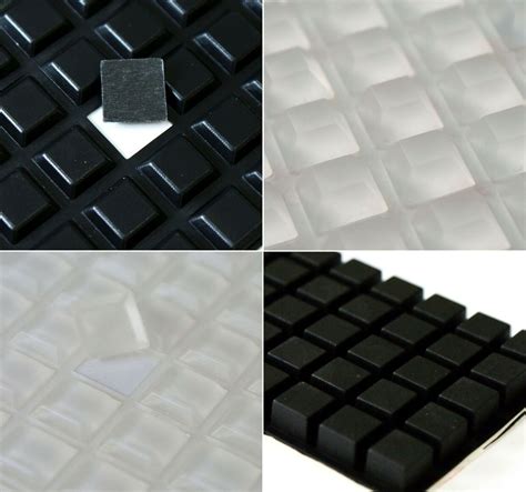 large or small 3M RUBBER FEET Self Adhesive SQUARE RUBBER FEET Clear Black White | eBay