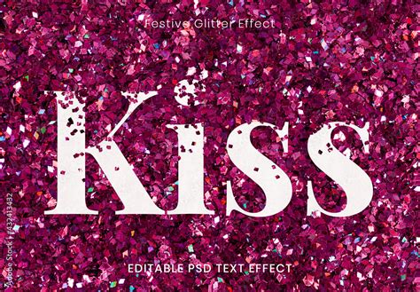 Pink Glitter Text Effect Stock Template | Adobe Stock