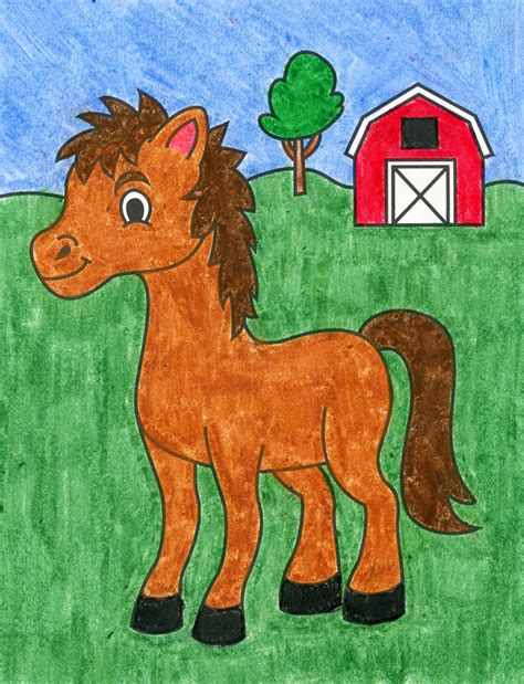 How to Draw a Cartoon Horse · Art Projects for Kids