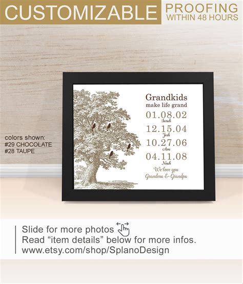 Gifts for Grandparents, Personalized Grandparent Gifts, Grandkids Make ...