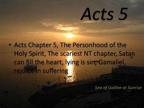 Acts 5, The Personhood of the Holy Spirit, The scariest NT chapter, S…