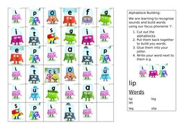 Alphablock Word Building Tasks | Teaching Resources