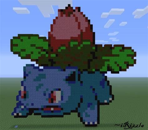 #002 - Ivysaur (Minecraft Pixel Art) by iRizzla on DeviantArt