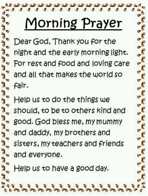 Morning prayer