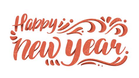 Happy New Year Red Font, New Year, Happy, Happy New Year PNG Transparent Clipart Image and PSD ...