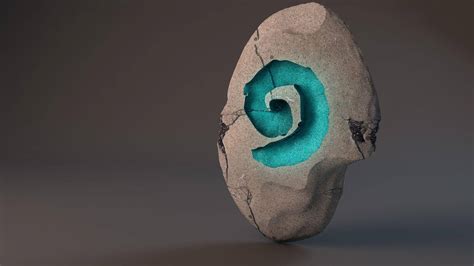 Download Hearthstone Logo In Stone Wallpaper | Wallpapers.com