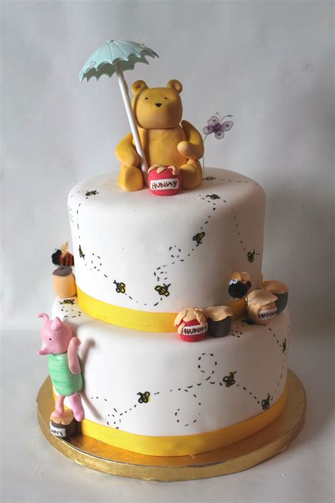 Classic Winnie The Pooh Baby Shower Cake - CakeCentral.com