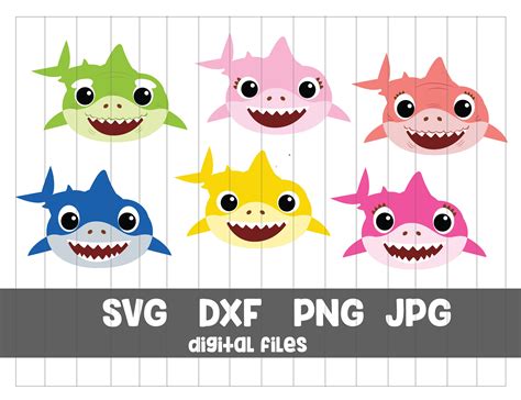 Baby Shark Svg, Baby Shark Clipart Family Shark Png Family Shark Svg Commercial Use | mail ...