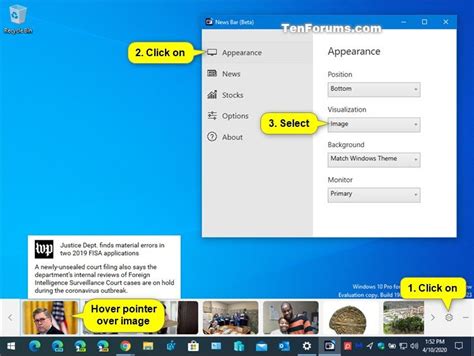 How to Show Text or Image on News Bar in Windows 10 | Tutorials