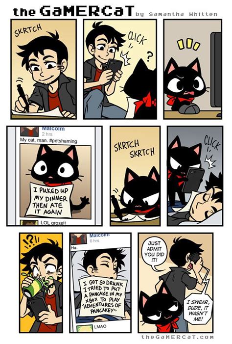 the GaMERCaT :: Shame Game | Tapastic Comics | Gamer cat, Funny comic strips, Cute comics