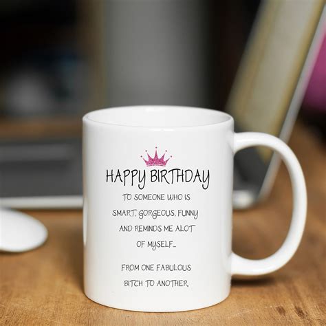 HAPPY BIRTHDAY MUG Funny Quotes Mug Birthday Tea Cup Best | Etsy