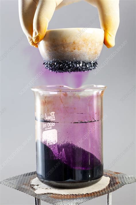 Iodine Sublimation and Condensation - Stock Image - C043/5093 - Science ...