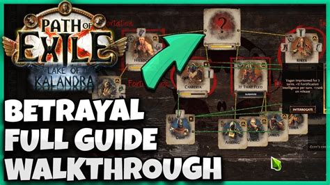 [POE 3.19] Betrayal Guide - Full Walkthrough From 0 To Perfect Mastermind Board - Immortal ...