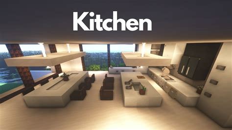 Minecraft: Modern Kitchen Tutorial - YouTube