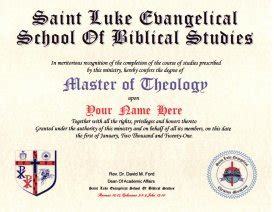 Master of Theology Program