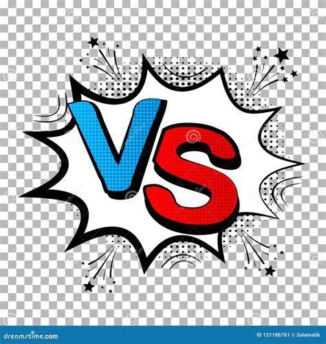 Comic Versus Bright Horizontal Background Cartoon Vector | CartoonDealer.com #102391963