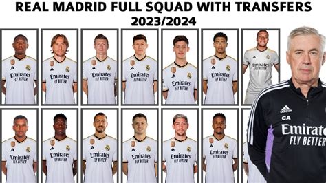 Real Madrid Full Squad with transfers 2023/2024 - YouTube
