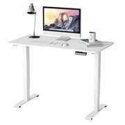 Costway Electric Adjustable Standing Desk Stand up Workstation w/Control White | RTBShopper