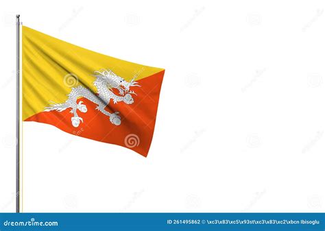 Kingdom of Bhutan National Flag. Stock Photo - Image of himalayan, isolated: 261495862