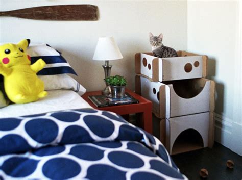 Caboodle: A Cardboard Cat Condo Your Kid Can Decorate | Inhabitots