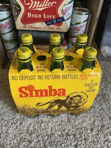 SIMBA BOTTLE SIX Pack Carrier And 6 Bottles Coca Cola Vintage $110.00 - PicClick