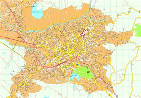 Tirana Vector map | Order and download Tirana Vector map