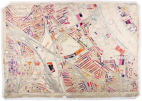 Intricately Color-Coded Maps Marking Bomb Damage from the London Blitz | Map, London blitz ...