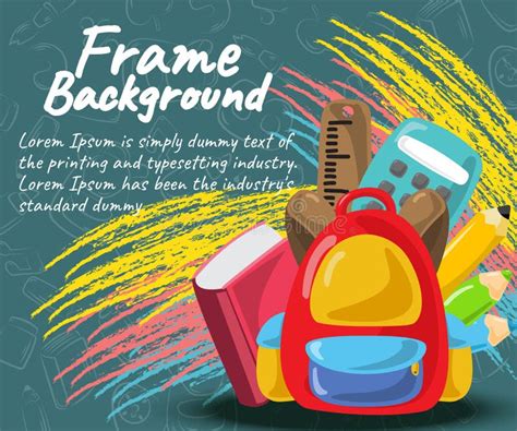 Education Frame Background Concept Illustration Vector Design 6 Stock ...