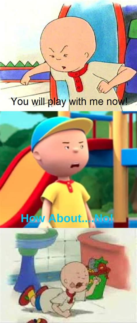 Peacock Caillou Says No To Classic Caillou by AllStarAward123 on DeviantArt