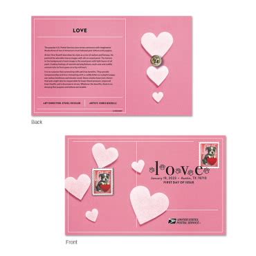 Love 2023 Stamp Pin with Cancellation Card, Puppy | USPS.com