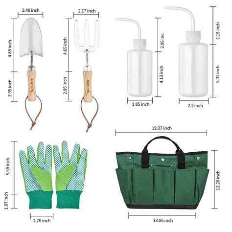 Garden Tool Set 5 PCS Gardening Tool Kit (Hand Trowel, Hand Fork, Glov – BerryandBird