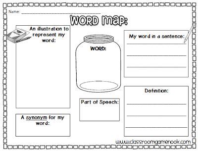 Word Map {Vocabulary Practice} - Classroom Freebies | Teaching ...