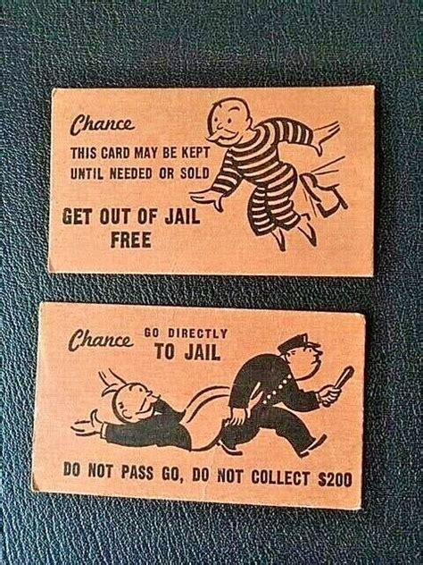 AUTHENTIC Vintage Monopoly JAIL Cards | eBay