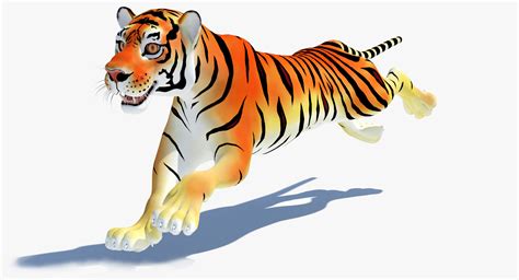 cartoon tiger cat animation 3d max