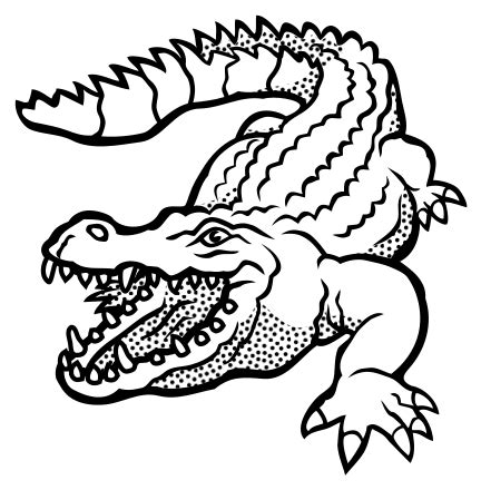 Crocodile Outline Clip Art Image - ClipSafari