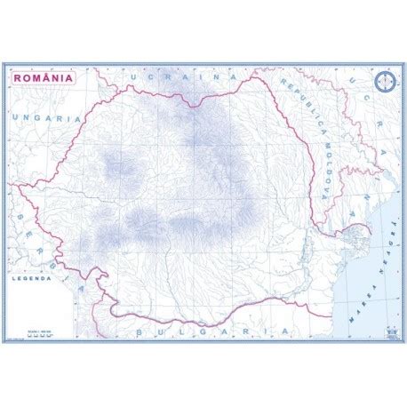 Harta de contur a Romaniei si Republicii Moldova