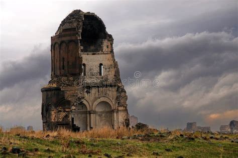 The Ruins of Ani, Medieval Armenian Capital City, in Turkey Stock Image - Image of kars ...