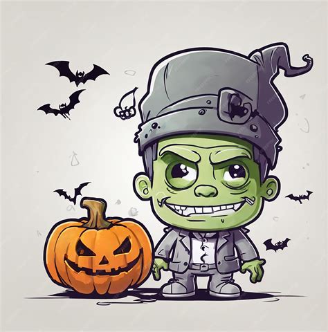 Premium Vector | Cute halloween frankenstein