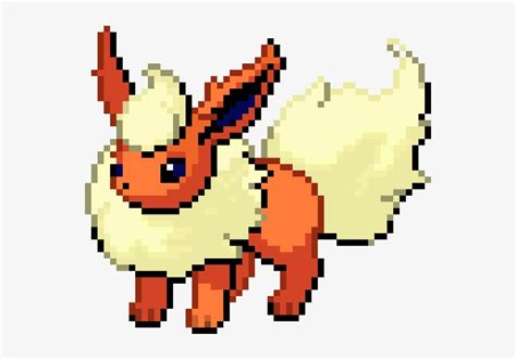 Flareon - Minecraft Flareon Pixel Art Transparent PNG - 670x550 - Free ...