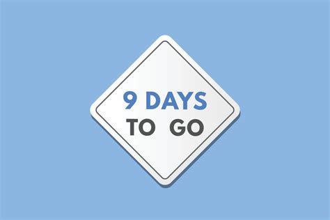 9 days to go countdown template. nine day Countdown left days banner design 15374894 Vector Art ...