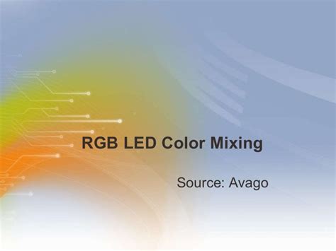 RGB LED Color Mixing