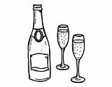 Champagne And Glasses Coloring Page  Home sketch template