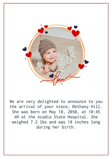 FREE Baby Announcement Template - Download in Word, Google Docs, PDF ...