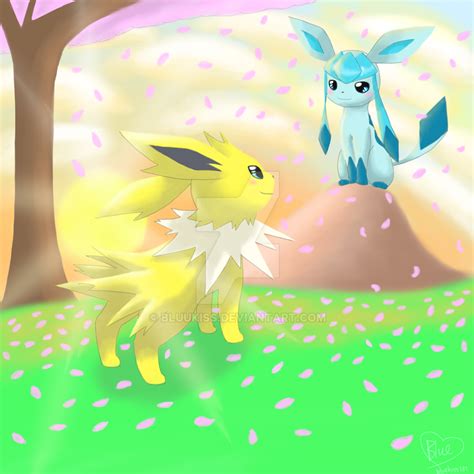 Valentine's Day- Glaceon x Jolteon by BluuKiss on DeviantArt