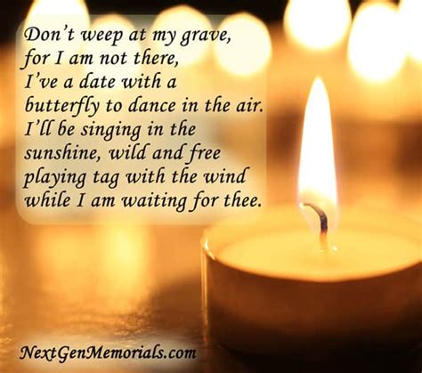 Funeral Poems, Memorial poems to read at a funeral. Memorial verses.