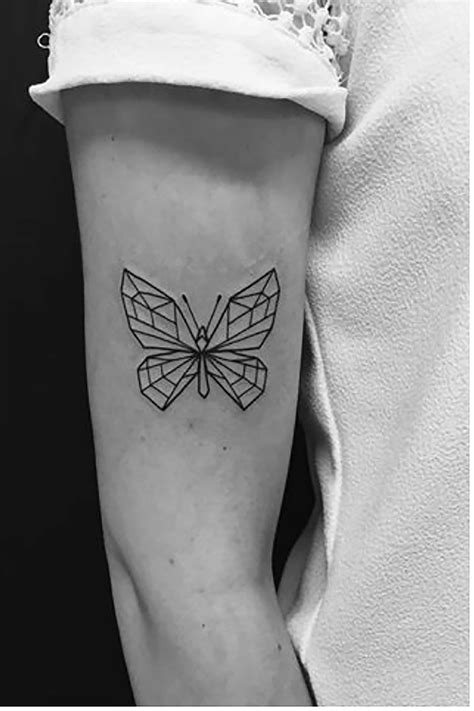 Geometric Butterfly Temporary Tattoo Geometric Animal Fake - Etsy